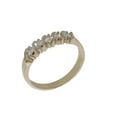 thumbnail image 1 of LBG British Made 10k White Gold Natural Aquamarine Womens Eternity Ring - 33 size options - Sizes 4 to 12 Available, 1 of 7