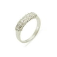 thumbnail image 1 of LBG British Made 10k White Gold Natural Diamond Womens Eternity Ring - 33 size options - Size 6.25, 1 of 7