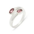 thumbnail image 1 of LBG British Made 10k White Gold Natural Pink Tourmaline Womens Band Ring - 33 size options - Size 7.75, 1 of 6