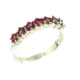thumbnail image 1 of LBG British Made 10k White Gold Natural Pink Tourmaline Womens Eternity Ring - Size 7 - 33 size options, 1 of 5