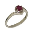 thumbnail image 1 of LBG British Made 10k White Gold Ruby ring Womens Engagement Ring - 33 size options - Size 11.75, 1 of 5
