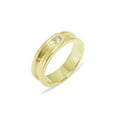 thumbnail image 1 of LBG British Made 10k Yellow Gold Cubic Zirconia Mens Band Ring - 25 size options - Size 11.75, 1 of 6