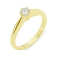 thumbnail image 1 of LBG British Made 10k Yellow Gold Cubic Zirconia Womens Engagement Ring - 33 size options - Size 5.5, 1 of 7