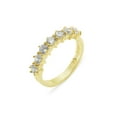 thumbnail image 1 of LBG British Made 10k Yellow Gold Cubic Zirconia Womens Promise Ring - 33 size options - Size 10.5, 1 of 7