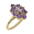 thumbnail image 1 of LBG British Made 10k Yellow Gold Natural Amethyst Womens Statement Ring - 33 size options - Size 10, 1 of 6