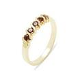 thumbnail image 1 of LBG British Made 10k Yellow Gold Natural Garnet Womens Eternity Ring - 33 size options - Sizes 4 to 12 Available, 1 of 6