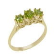 thumbnail image 1 of LBG British Made 10k Yellow Gold ring with Natural Peridot Womens Engagement Ring - 33 size options - Size 9.75, 1 of 6