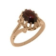 thumbnail image 1 of LBG British Made 14k Rose Gold Natural Garnet Womens Engagement Ring - 33 size options - Size 9.5, 1 of 6