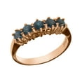 thumbnail image 1 of LBG British Made 14k Rose Gold Natural London Blue Topaz Womens Eternity Ring - 33 size options - Size 9.75, 1 of 6