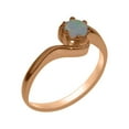 thumbnail image 1 of LBG British Made 14k Rose Gold Real Genuine Opal Womens Engagement Ring - 33 size options - Size 5.75, 1 of 5