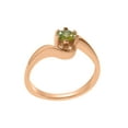 thumbnail image 1 of LBG British Made 14k Rose Gold Real Natural Peridot Womens Engagement Ring - 33 size options - Size 8, 1 of 5