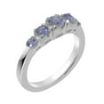 thumbnail image 1 of LBG British Made 14k White Gold Natural Tanzanite Womens Engagement Ring - 33 size options - Size 9.25, 1 of 6