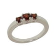 thumbnail image 1 of LBG British Made 14k White Gold ring with Natural Garnet Womens Engagement Ring - 33 size options - Size 9.75, 1 of 6