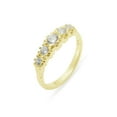 thumbnail image 1 of LBG British Made 14k Yellow Gold Cubic Zirconia Womens Engagement Ring - 33 size options - Size 7, 1 of 6