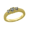 thumbnail image 1 of LBG British Made 14k Yellow Gold Natural Aquamarine Womens Promise Ring - 33 size options - Size 9.5, 1 of 5