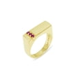thumbnail image 1 of LBG British Made 14k Yellow Gold Natural Ruby Mens Band Ring - 25 size options - Size 10, 1 of 6