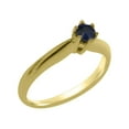 thumbnail image 1 of LBG British Made 14k Yellow Gold Natural Sapphire Womens Engagement Ring - 33 size options - Size 10.75, 1 of 7