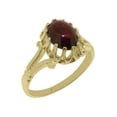thumbnail image 1 of LBG British Made 14k Yellow Gold Real Genuine Garnet Womens Engagement Ring - 33 size options - Size 5.75, 1 of 6