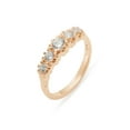thumbnail image 1 of LBG British Made 18k Rose Gold Cubic Zirconia Womens Band Ring - 33 size options - Size 12, 1 of 7