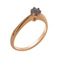 thumbnail image 1 of LBG British Made 18k Rose Gold Natural Tanzanite Womens Engagement Ring - 33 size options - Size 10.75, 1 of 7