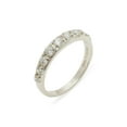 thumbnail image 1 of LBG British Made 18k White Gold Cubic Zirconia Womens Anniversary Ring - 33 size options - Size 10.25, 1 of 7
