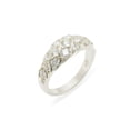 thumbnail image 1 of LBG British Made 18k White Gold Cubic Zirconia Womens Band Ring - 33 size options - Size 8.5, 1 of 7