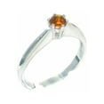 thumbnail image 1 of LBG British Made 18k White Gold Natural Citrine Womens Engagement Ring - 33 size options - Size 7, 1 of 7