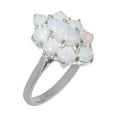 thumbnail image 1 of LBG British Made 18k White Gold Natural Opal Womens Statement Ring - 33 size options - Size 11.5, 1 of 8