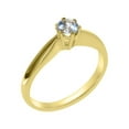 thumbnail image 1 of LBG British Made 18k Yellow Gold Natural Aquamarine Womens Statement Ring - 33 size options - Size 5, 1 of 7