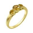 thumbnail image 1 of LBG British Made 18k Yellow Gold Natural Citrine Womens Engagement Ring - 33 size options - Size 4.5, 1 of 7