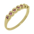 thumbnail image 1 of LBG British Made 18k Yellow Gold Natural Pink Tourmaline Womens Anniversary Ring - 33 size options - Size 6.75, 1 of 9