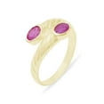 thumbnail image 1 of LBG British Made 18k Yellow Gold Natural Ruby Womens Band Ring - 33 size options - 8.75 - 33 size options - Sizes 4 to 12 Available, 1 of 6