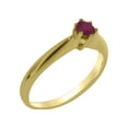 thumbnail image 1 of LBG British Made 18k Yellow Gold Natural Ruby Womens Engagement Ring - 33 size options - Size 7, 1 of 7