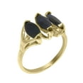 thumbnail image 1 of LBG British Made 18k Yellow Gold Natural Sapphire Womens Trilogy Ring - 33 size options - Size 11.75, 1 of 5