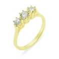 thumbnail image 1 of LBG British Made 18k Yellow Gold Synthetic Cubic Zirconia Womens Anniversary Ring - 33 size options - Size 9, 1 of 6