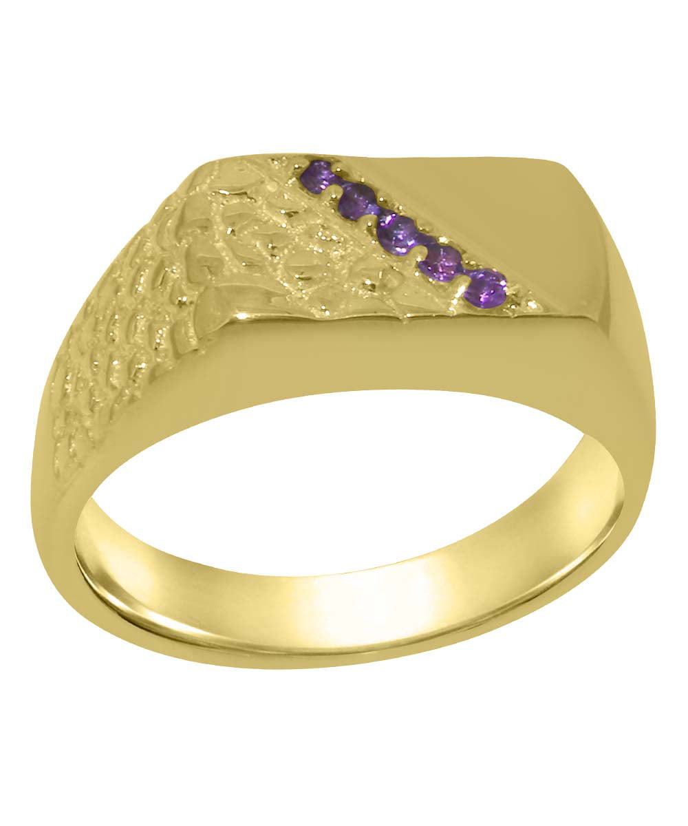 Men's Crown Ring in 18k Gold with Diamonds