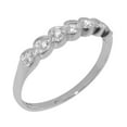 thumbnail image 1 of LBG British Made 925 Sterling Silver Cubic Zirconia Womens Eternity Ring - 33 size options - Size 4.75, 1 of 9