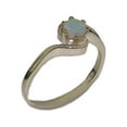 thumbnail image 1 of LBG British Made 925 Sterling Silver Opal ring Womens Engagement Ring - 33 size options - Size 11.75, 1 of 5