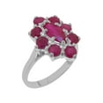 thumbnail image 1 of LBG British Made 925 Sterling Silver Real Natural Ruby Womens Engagement Ring - 33 size options - Size 8, 1 of 6