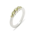 thumbnail image 1 of LBG British Made 925 Sterling Silver Ring with Natural Peridot Womens band Ring - 33 size options - Size 7.25, 1 of 6