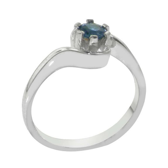 LBG British Made 925 Sterling Silver Sapphire ring Womens Engagement Ring - 33 size options - Size 11.75