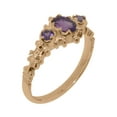thumbnail image 1 of LBG British Made 9k Rose Gold Amethyst ring Womens Anniversary Ring - 33 size options - Size 11.75, 1 of 9