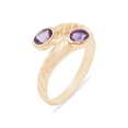 thumbnail image 1 of LBG British Made 9k Rose Gold Natural Amethyst Womens Band Ring - 33 size options - 8.5 - 33 size options - Sizes 4 to 12 Available, 1 of 1