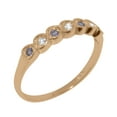 thumbnail image 1 of LBG British Made 9k Rose Gold Natural Diamond & Tanzanite Womens Eternity Ring - 33 size options - Size 11.5, 1 of 9