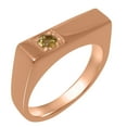 thumbnail image 1 of LBG British Made 9k Rose Gold Natural Peridot Mens Anniversary Ring - 33 size options - Size 9, 1 of 6