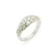 thumbnail image 1 of LBG British Made 9k White Gold Cubic Zirconia Womens Band Ring - 33 size options - Size 8, 1 of 7
