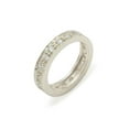 thumbnail image 1 of LBG British Made 9k White Gold Natural Diamond Womens Eternity Ring - 33 size options - Size 5, 1 of 5