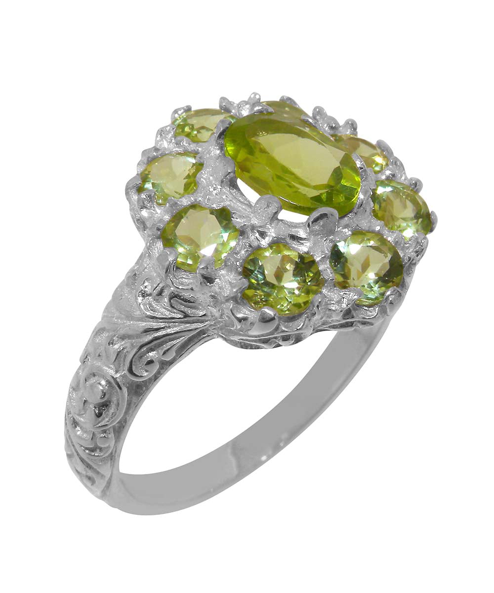 Sterling Silver Genuine Peridot Ring with Hearts and Cross Motif - Girls  Birthstone Ring - The Jewelry Vine