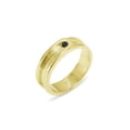 thumbnail image 1 of LBG British Made 9k Yellow Gold Natural Sapphire Mens Band Ring - 25 size options - Size 11, 1 of 6