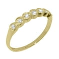 thumbnail image 1 of LBG British Made Solid 14k Yellow Gold ring with Cubic Zirconia Womens Eternity Ring - 33 size options - Size 9.75, 1 of 9